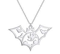 ZIAFRPN Carino Pipistrello Fantasma Zucca Collana per Le Donne Ragazza Catene d'Acciaio Clavicola Choker Gioielli Fit Bambini Cartoon Regali