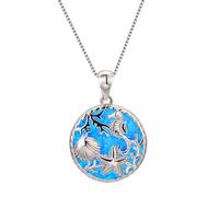 ZIAFRPN Carino Shell Starfish Cavalluccio Marino Corallo Carvg Donne Collana Festa Ragazza Regalo Moda Imitazione Blu Opal Pendente Collana per Le Donne
