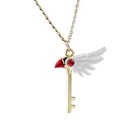 ZIAFRPN Cartoon Anime Card Captor Sakura Choker Collane Cardcaptor Sakura Clow Charm Pendente Kinomoto Sigillatura Bacchetta Statement Collana