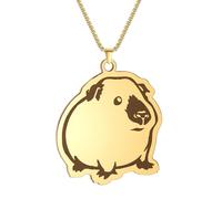ZIAFRPN Cartoon Anime Himalayan Guinea Pig Choker Pendente Catene Spesse Gioielli Collana Punk per Donne Uomini Bambini Regali