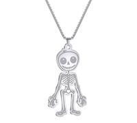 ZIAFRPN Cartoon Anime Skeleton Stand Collana con Ciondolo in Acciaio Inossidabile per Donne Uomini Moda Divertente Girocollo Gioielli Regali per Feste