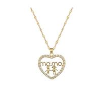 ZIAFRPN Catena in Acciaio Inox Mano nella Mano con L'Amore Ma Ma Collana con Ciondolo per Le Donne Lady Jewelry Accessori Regali per la Festa della Mamma