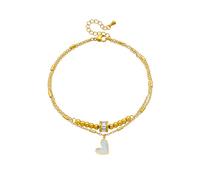 ZIAFRPN Cavigliere d'Amore a Cuore in Acciaio Inossidabile per Le Donne Ragazza Trend Bracciali Catene alla Caviglia Gioielli Non sbiaditi Regalo Festa