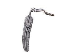 ZIAFRPN Charms Piuma Colore Argento Antico Grande Piuma Charms per La Creazione di Gioielli Charms Piuma Gioielli Risultati Fai da Te con Scatola