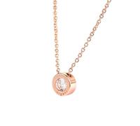 ZIAFRPN Ciondoli Collana per Le Donne Rotondo Un Piccolo Cristallo Colore Oro Rosa Choker Catena Decorazione sul Collo Gioielli Insegnante Regali