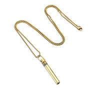 ZIAFRPN Ciondolo da Meditazione in Acciaio Inossidabile allevia l'ansia Arcobaleno Fischietto Mindfulness Yoga Collana Casual Sport Gioielli