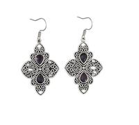 ZIAFRPN Classico Boho Fiore Donne Charm Hollow Colore Argento Orecchini di Goccia Gioielli del Partito Regali
