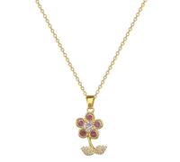 ZIAFRPN Classico Micro-intarsiato Splendido Rosa Charm Fiore in Acciaio Inox Collana Moda Ragazza Festa di Compleanno Clavicola Catena Regalo