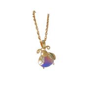 ZIAFRPN Classico Trend Luce di Lusso Colore Aurora lucciola Signore Collana Vento Freddo nicchia Design Pietra di Luna Tutto fiammifero Ciondolo Regalo