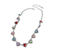 ZIAFRPN Collana a Catena di Strass a Cuore d'Amore di Lusso per Le Donne 2025 Sposa Elegante Girocollo estetico Collo Gioielli Regalo