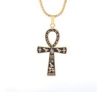 ZIAFRPN Collana Antico Egizio Animale Totem Ankh Croce Pendente Collana per Uomo Donna Moda Charm Lucky Riding Gioielli Moda
