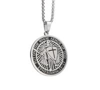 ZIAFRPN Collana Antico Greco Spartano Guerriero Scudo Ciondolo Collana per Gli Uomini Personalizzato Ciclismo Punk Partito Gioielli Regalo di Moda