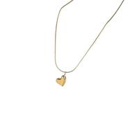 ZIAFRPN Collana con Ciondolo a Cuore d'Amore in Acciaio Inossidabile per Le Donne 2022 Temperamento alla Moda Girocollo Semplice con Catena da Collo