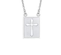 ZIAFRPN Collana da Uomo Collana da Uomo, Croce di scapolare collane, cresima di Comunione Gioielli scapulari 70cm di Moda