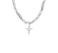 ZIAFRPN Collana da Uomo Collane a Croce Irregolare Piccole collane a Croce, Perline di Ghiaccio Che Si spongono per L'Alta Marea da Uomini e Donne, Moda gioielleria Unisex