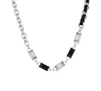 ZIAFRPN Collana da Uomo Cucitura Catena Cubana Collane per Uomo Donna, Unisex Geometrica cubica ia Pietre Fascino Ciondolo Collare Moda