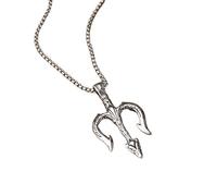 ZIAFRPN Collana da Uomo Vintage Poseidon Tridente Ciondolo Collane per Uomini Ragazzi, Ciondolo Armi del Re del Mare, Gioielli Antichi Regalo di Moda