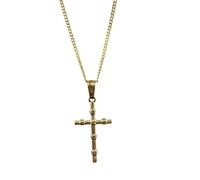 ZIAFRPN Collana di Colore Oro Collana con Ciondolo a Croce di Fede per Regali di Gioielli da Donna e da Uomo