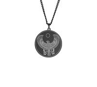 ZIAFRPN Collana Gotica Horus Il Dio Anziano Dea Egizia Pendente Collana Ala Magica Kabbalah Amuleto Salomone Collane Charm Gioielli per Gli Uomini congratulazioni Regali