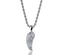 ZIAFRPN Collana Hip Hop Ice out Wings Money Bag Collana Pendente Adatto per la Moda Maschile Personalizzato Rock Rap Gioielli Regalo di Moda