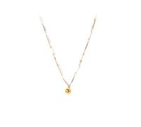 ZIAFRPN Collana in Acciaio Inossidabile Placcato Oro per Le Donne Ciondolo con Perline Geometriche Charm Gioielli alla Moda Impermeabili