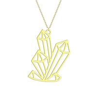 ZIAFRPN Collana in Acciaio Inox per Le Donne celestiale mistica Strega magia Collana Semplice Geometrica da Indossare Tutti i Giorni Gioielli