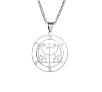 ZIAFRPN Collana Incisa Diavolo Mark Rune Totem Ciondolo Collana per Uomo Moda Punk Gioielli Regalo Moda
