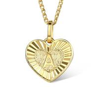 ZIAFRPN Collana Iniziale Lettere A-Z Collana A Forma di Cuore Amore Charm Alfabeto Ciondolo per Le Donne Ragazze Nome Unico Gioielli Regali Moda