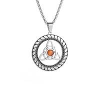 ZIAFRPN Collana Irlandese Nodo Celtico Trinità Collana per Uomo Donna Streghe Nodo Lucky Power Stone Amuleto Gioielli Moda