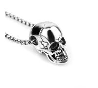 ZIAFRPN Collana retrò Gotico Piccolo Teschio Testa di Fantasma Pendente Collana Adatto per Uomini e Donne Moda personalità Punk Gioielli Regali Moda