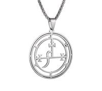 ZIAFRPN Collana Satanica Lilith Energia Collana Demone Sigillo Pendente per Uomini Donne n Magia Amuleto Gioielli Moda