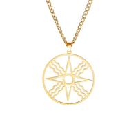 ZIAFRPN Collana Stella Assira Sun God Shamash Simbolo Ciondolo Collane per Uomini Protezione Amuleto Gioielli Regali