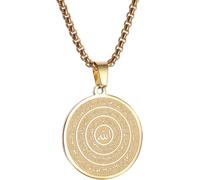 ZIAFRPN Collana Uomo, Colore Oro corano Ciondolo Collana Uomo Donna Moda Fede Islam Gioielli Regalo Ramadan