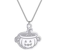 ZIAFRPN Collana Uomo, Cute Zucca Slow Cooker Collana per Bambini Regali Pendente Charms Collana per Le Donne Uomini Gioielli per Il Partito degli Uomini