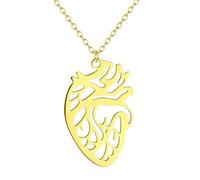 ZIAFRPN Collana Uomo, Dainty Heart Hollow Line Donne Gioielli Fortunati Pendente Catena Uomini Choker Gioielli Medico Regalo