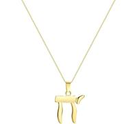 ZIAFRPN Collana Uomo, ebraico Chai Ciondolo Collana ipoallergenico giudaismo Gioielli Inviare Amici Regalo