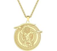 ZIAFRPN Collana Uomo,Vintage Zeus Ciondolo Collana Mitologia Greca Cielo Tuono Dio Giove Antichi Gioielli Greci per Uomini e Donne Accessori
