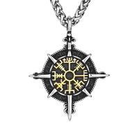 ZIAFRPN Collana Versatile Personalizzata da Uomo Collana con Ciondolo a Runa vichinga per Gli Uomini Accessori di Gioielli Regalo da Uomo Regali di Moda