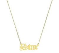 ZIAFRPN Collane da Uomo Collana Amicizia Collana Ciondolo Stella per Donne Ragazze Antica Lettera Inglese Collana Girocollo Brillare Come Una Stella Superstar