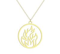 ZIAFRPN Collane da Uomo Collana Amicizia Collana Fatta A Mano Fuoco Pendente per Le Donne Gioielli Delicati Fiamma Semplice Collana Regalo per Il Partito