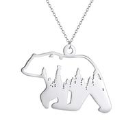 ZIAFRPN collane da Uomo Collana dell'amicizia Cartoon Cute Animal Bear Ciondolo Collana per Le Donne Gioielli alla Moda Amante Regalo per Il Partito