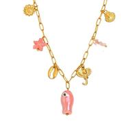 ZIAFRPN Collane da Uomo Collana dell'amicizia Ciondolo alla Moda Sun Ocean Charm Gioielli Fatti a Mano Oro Impermeabile PVD Placcato Gioielli Estivi 2025 Wholesa