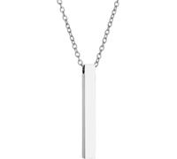 ZIAFRPN Collane da Uomo Collana dell'amicizia Collana con Ciondolo a Colonna cubica Lucida Uomo Donna Regalo Lungo Tridimensionale Semplice alla Moda