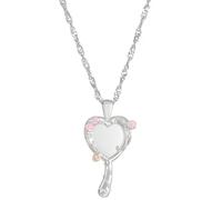 ZIAFRPN Collane da Uomo Collana di Amicizia Collana a Specchio Magico per Le Donne Ragazze Moda Gioielli per Feste di Nozze Accessori Specchio di Colore Oro Collana da Principessa Regalo per lei