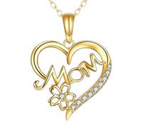 ZIAFRPN Collane da Uomo Collana di Amicizia Mamma Decor Collana con Ciondolo a Cuore Festa della Mamma Gioielli di Compleanno Regali per la Mamma da Gioielli per Feste di Figlia