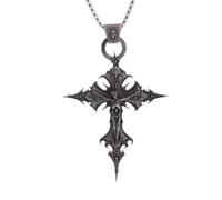 ZIAFRPN Collane da Uomo Gioielli Dante Purgatorio Croce Collana Vintage Cristiana Passione Gesù Croce Pendente Maschio e Femmina Amuleto Cattolico Gioielli Regalo