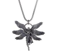 ZIAFRPN Collane da Uomo Gioielli Moda Mitico Serafino Guerriero Patrono Santo Pendente Collana per Uomini e Donne Punk Trend Casual Party Jewelry Regalo
