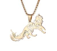 ZIAFRPN Collane da Uomo Gioielli Pendente Carino Pet Pet Maine Coon Collana Maschile e Femminile Hip-Hop Trend Gioielli Coppia Regalo