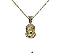 ZIAFRPN Collane da Uomo Gioielli Zircone alla Moda Cristo Gesù Ciondolo Collana per Uomo Donna Preghiera Religiosa Fortunato amuleto Gioielli