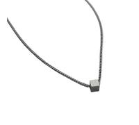 ZIAFRPN Collane in Acciaio Inox Cubo Quadrato Geometrico semplicità Stile Girocollo Ciondolo Catena Collana per Uomo Donna Gioielli Partito